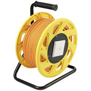 speakaprofessional RJ45 Netzwerk Verlängerungskabel CAT 7a 90.00m Orange Rund