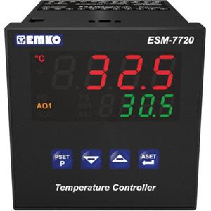 Emko ESM-7720.5.20.0.1/01.02/0.0.0.0 2-punt, P, PI, PD, PID Temperatuurregelaar Pt100, J, K, R, S, T -200 tot 1700 °C Relais 5 A, SSR (l x b x h) 95 x 72 x 72