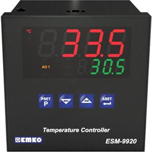 Emko ESM-9920.2.20.0.1/01.02/0.0.0.0 2-punt, P, PI, PD, PID Temperatuurregelaar Pt100, J, K, R, S, T -200 tot 1700 °C Relais 5 A, SSR (l x b x h) 96 x 96 x 96