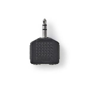 Nedis Stereo-Audioadapter | 3,5 mm Male - 2x 3,5 mm Female | Zwart