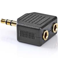 Nedis Stereo Audioadapter | 3,5 mm male - 2x 3,5 mm female | 10 stuks | Zwart [CAGP22945BKG]