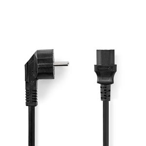 Nedis Voedingskabel | Schuko Male Haaks - IEC-320-C13 | 2,0 m | Zwart [CEGP10000BK20]