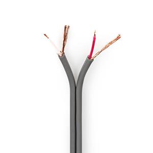Nedis COTR15000GY100 Gebalanceerde Audiokabel 2x 0,16 Mm² 100 M Rol Grijs