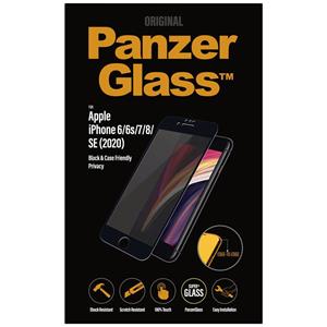 PanzerGlass Privacy Case Friendly iPhone 6/6S/7/8/SE (2020) Screenprotector - Zwart