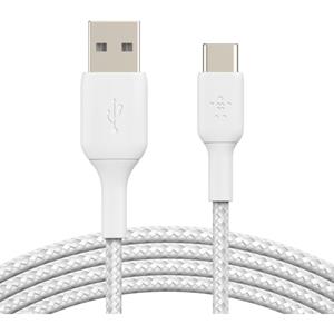 belkin Boost Charge gevlochten USB-C naar USB-A kabel 3 meter