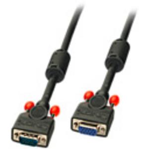 LINDY VGA Verlängerungskabel [1x VGA-Stecker - 1x VGA-Buchse] Schwarz 0.50m