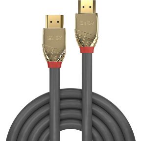 LINDY 37603 HDMI-kabel Aansluitkabel HDMI-A stekker, HDMI-A stekker 3.00 m Grijs