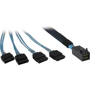 Inter-Tech Kabel SFF 8643 - 4x SATA 0,5m kabel