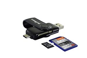 Integral USB 3.1 Type A and Type C SD and Micro SD Card Reader