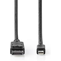 Nedis Mini-DisplayPort - DisplayPort-Kabel | Mini-DisplayPort Male - DisplayPort Male | 2,0 m | Zwart