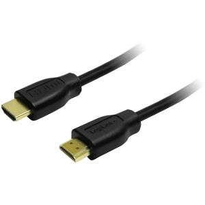 LogiLink HDMI Aansluitkabel HDMI-A stekker, HDMI-A stekker 0.50 m Zwart CH0005 HDMI-kabel