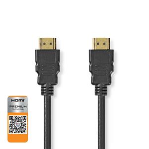 Nedis Premium High Speed HDMI-Kabel met Ethernet | HDMI-Connector - HDMI-Connector | 2,00 m | Zwa