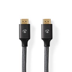 Nedis High Speed HDMI-kabel met Ethernet | HDMI-connector - HDMI-Connector | Gun Metal Grey | Gevloc