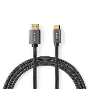 Nedis High Speed HDMI-Kabel met Ethernet | HDMI-Connector - HDMI-Ministekker | Gun Metal Grey | G