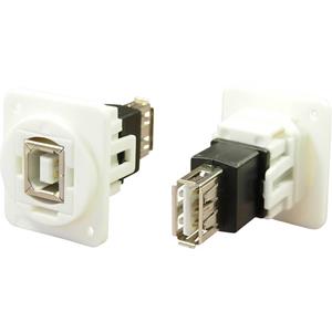 Adapter, Bus, inbouw USB-bus type B - USB-bus type A CP30207NXW Cliff 1 stuk(s)