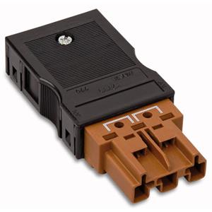 wago Netz-Steckverbinder WINSTA MIDI Stecker, gerade Gesamtpolzahl: 3 25A Braun 25S