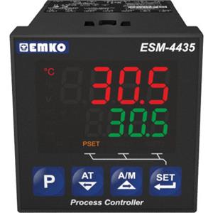 Emko ESM-4435.1.20.0.1/01.01/0.0.0.0 2-punt, P, PI, PD, PID Temperatuurregelaar Pt100, T, J, K, R, S -200 tot 1700 °C Relais 5 A (l x b x h) 88 x 48 x 48 mm