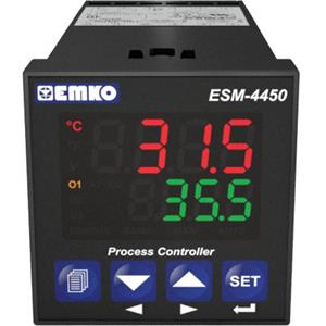 Emko ESM-4450.1.20.2.1/00.00/0.0.0.0 2-punt, P, PI, PD, PID Temperatuurregelaar Pt100, J, K, R, S, T -200 tot 1700 °C Relais 5 A (l x b x h) 117 x 48 x 48 mm