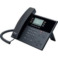 Auerswald COMfortel D-210 Vaste VoIP-telefoon Handsfree, Headsetaansluiting, Optisch belsignaal, PoE Grafisch display Zwart