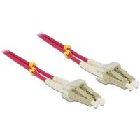 Delock 84642 Glasfaser LWL Anschlusskabel [1x LC-Stecker - 1x LC-Stecker] 50/125 µ Multimode OM4 3.