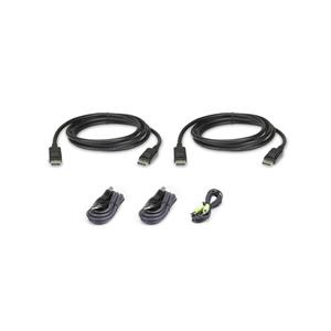 ATEN 1.8M USB DisplayPort Dubbel Beeldscherm Veilige KVM Kabelpakket. Snoerlengte: 1,8 m, Aansluiting toetsenbord: USB, Aansluiting muis: USB. Gewicht: 420 g, Gewicht verpakking: 430 g. Netto gewicht 