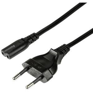 LogiLink Strom Anschlusskabel [1x Euro-Stecker - 1x Kleingeräte-Buchse C7] 3.00m Schwarz