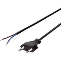 LogiLink Strom Anschlusskabel [1x Euro-Stecker - 1x offene Kabelenden] 1.50m Schwarz