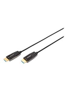 Digitus HDMI Aansluitkabel HDMI-A stekker, HDMI-A stekker 15.00 m Zwart AK-330126-150-S Ultra HD (8K), Afgeschermd (dubbel) HDMI-kabel