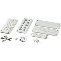 Fibox MB 10889 SET Kabeldurchführungsplatte Polycarbonat Lichtgrau (RAL 7035) 1St.