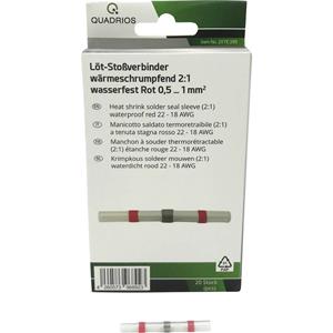 Quadrios 2011C399 Stoßverbinder 0.5mm² 1mm² Vollisoliert Rot 20St.