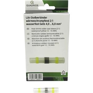 Quadrios 2011C401 Stootverbinder 4 mm² 6 mm² Volledig geïsoleerd Geel 10 stuk(s)