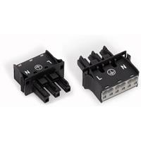 wago Netz-Steckverbinder WINSTA MIDI Buchse, gerade Gesamtpolzahl: 3 25A Schwarz 45S