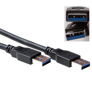 ACT SB0001 USB A 3.1 Gen1 (3.0) Aansluitkabel male/male - 3 meter