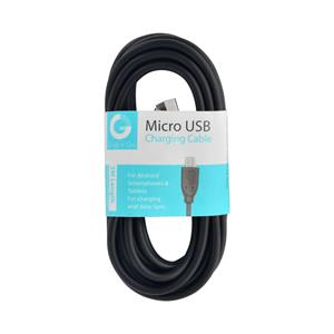 Grab 'N Go Laad+datakabel Micro Usb Zwart 2 Meter