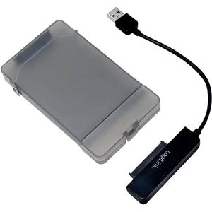 LogiLink USB 3.0 - SATA Adapter mit Schutzhülle, schwarz