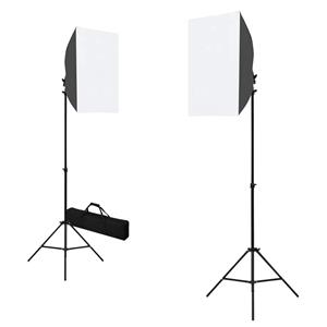 VIDAXL Fotostudio-set Mit Softbox-leuchten Und Hintergrund