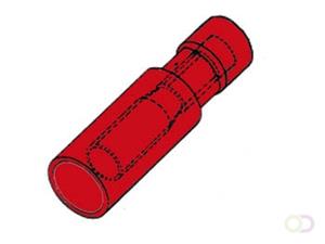 Velleman Kabelschoen"Female Bullet"- Rood