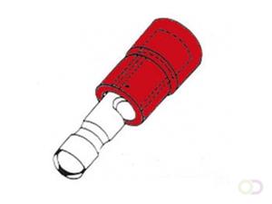 Velleman Kabelschoen"Male Bullet"Rood
