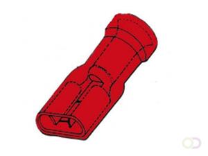 Velleman Geisoleerde Vrouwelijke Connector 6.4Mm Rood