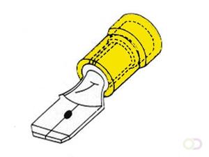 Velleman Mannelijke Connector 6.4Mm Geel