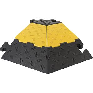 Kabelbrug, middelgroot, hoekelement, links, l x b x h = 590 x 570 x 50 mm, zwart