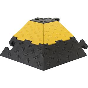 Kabelbrug, middelgroot, hoekelement, rechts, l x b x h = 590 x 570 x 50 mm, zwart