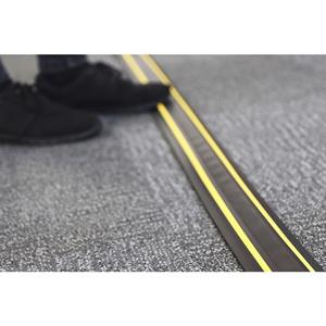 Kabelbrug CABLEPRO, GP1Safety, zwart/geel, 1 kanaal, 14 x 7 mm, lengte 9 m