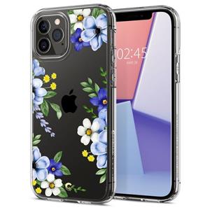 Spigen Cyrill Cecile iPhone 12 Pro Max TPU Case - Blauw Bloemen