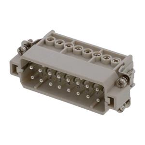 Molex 936010147 GWconnect Screw Terminal Insert, Male, 16-Pole, 16A, Numbered 1-16, with Wire Protection, Silver (Ag) Pla