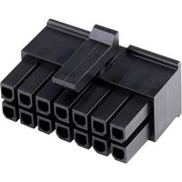 Molex 430251400 Micro-Fit 3.0 Receptacle Housing, Dual Row, 14 Circuits, UL 94V-0, Low-Halogen, Blac