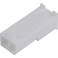 Molex 469990658 Mini-Fit Jr. Plug Housing, Single Row, 2 Circuits, UL 94V-0, without Panel Mounting Ears, Natural