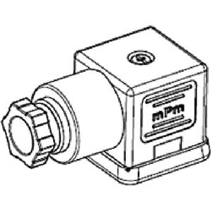 Molex 1210230253 mPm DIN Valve Connector, Form A-18mm, PG9 Internal Threads, 2 Pole Plus Ground Term