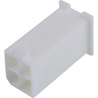 Molex 39013049 Mini-Fit Jr. Plug Housing, Dual Row, 4 Circuits, UL 94V-0, without Panel Mounting Ears, Natural