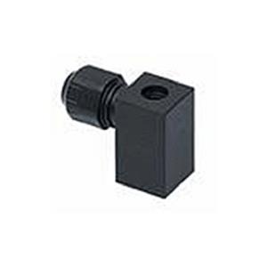 Molex 1212040011 mPm DIN Valve Connector, Form C-8mm, External Thread, 3 Pole Plus Ground Terminal, 250V AC/DC, Black, Nit